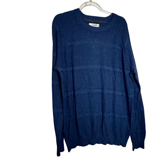 Hawker Rye Cotton Cashmere Crewneck Sweater Pullover Blue NWT Size XL - Picture 2 of 9